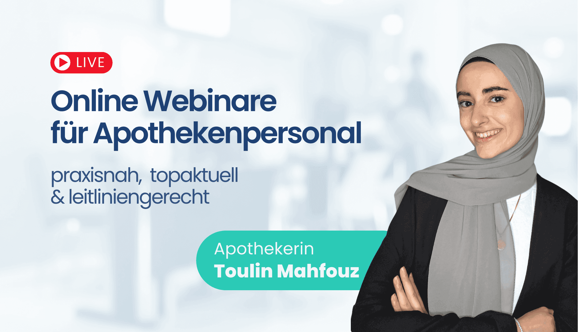 Online webinar for pharmacy staff featuring Tulin Mahfouz